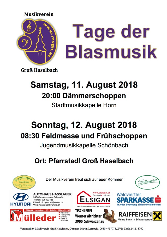 Tage der Blasmusik_Plakat